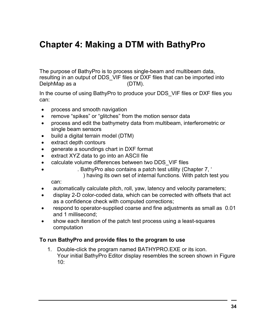 Chapter 4: making a dtm with bathypro, What bathypro does, Athy | Triton BathyPro User Manual | Page 34 / 112