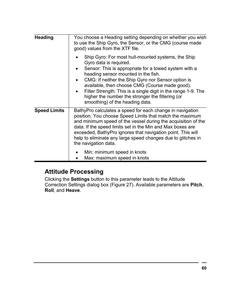 Attitude processing | Triton BathyPro User Manual | Page 60 / 112