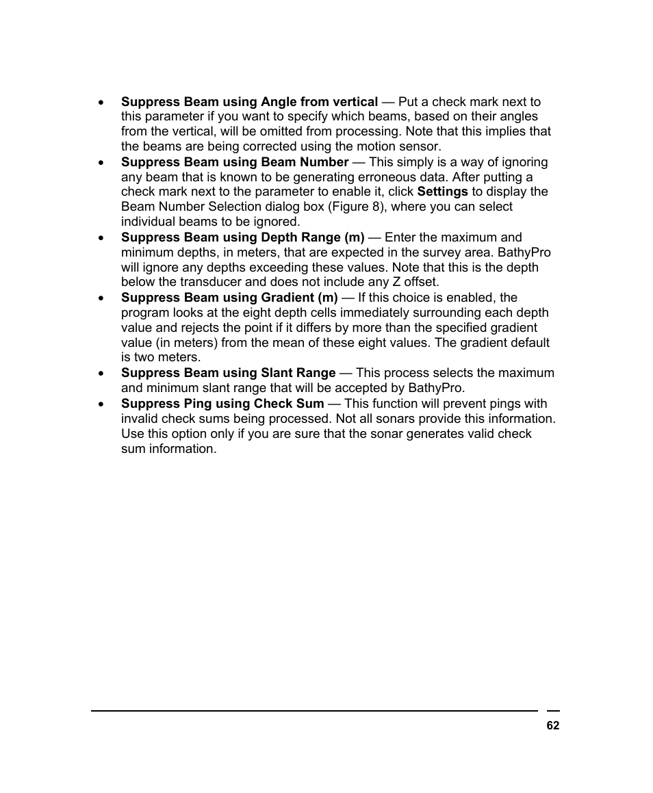 Triton BathyPro User Manual | Page 62 / 112
