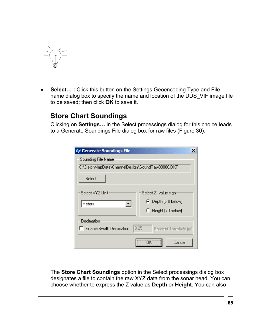 Store chart soundings | Triton BathyPro User Manual | Page 65 / 112