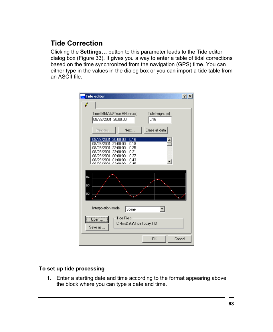 Tide correction | Triton BathyPro User Manual | Page 68 / 112