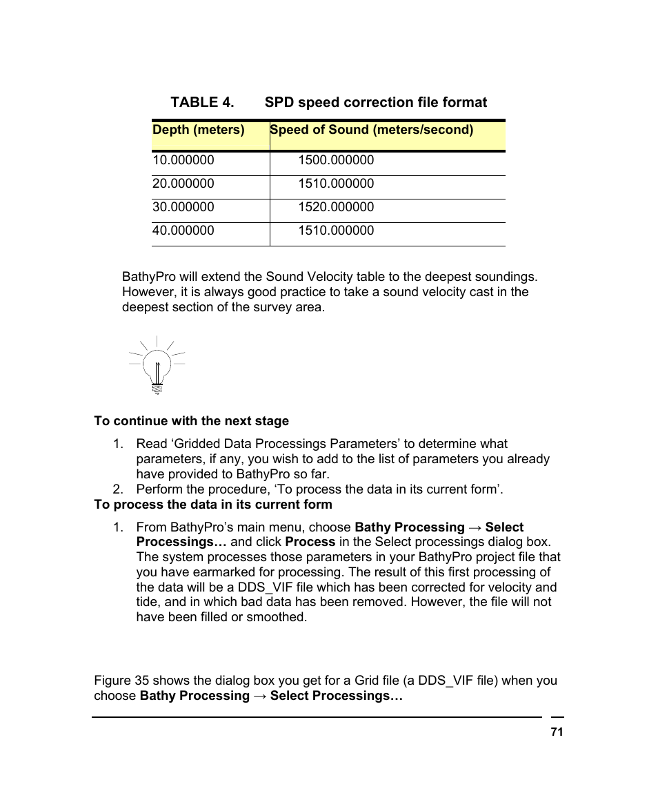Gridded data processings parameters, Ridded, Rocessings | Arameters | Triton BathyPro User Manual | Page 71 / 112