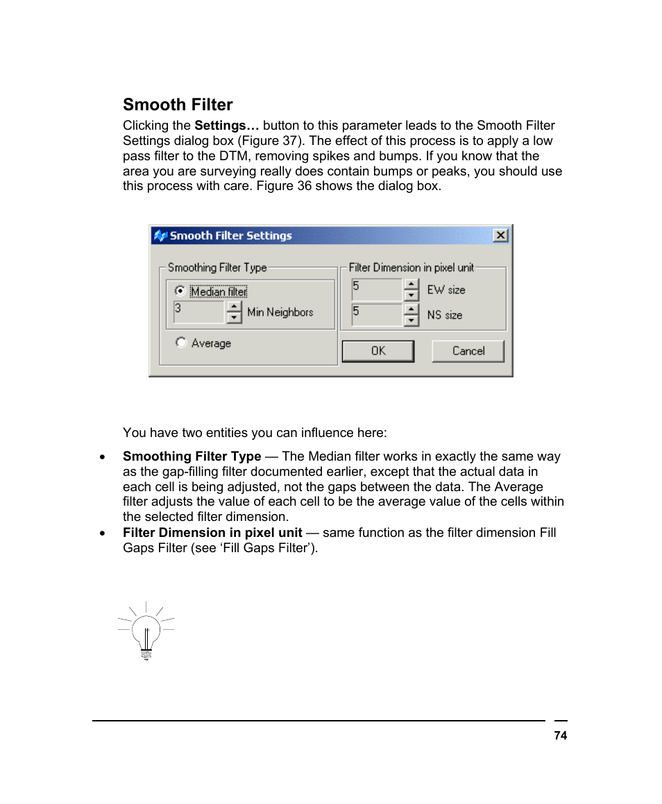 Smooth filter | Triton BathyPro User Manual | Page 74 / 112