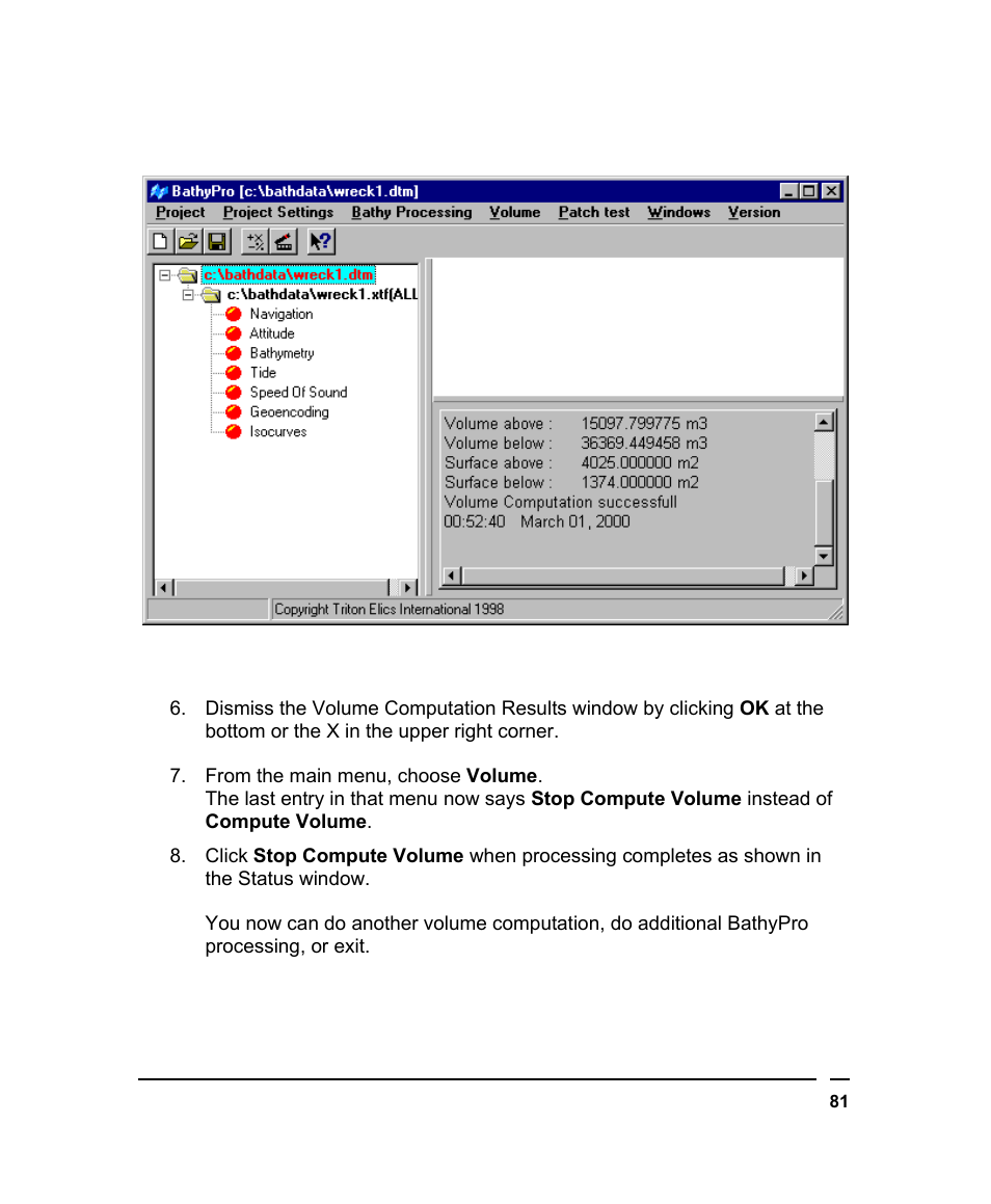 Triton BathyPro User Manual | Page 81 / 112