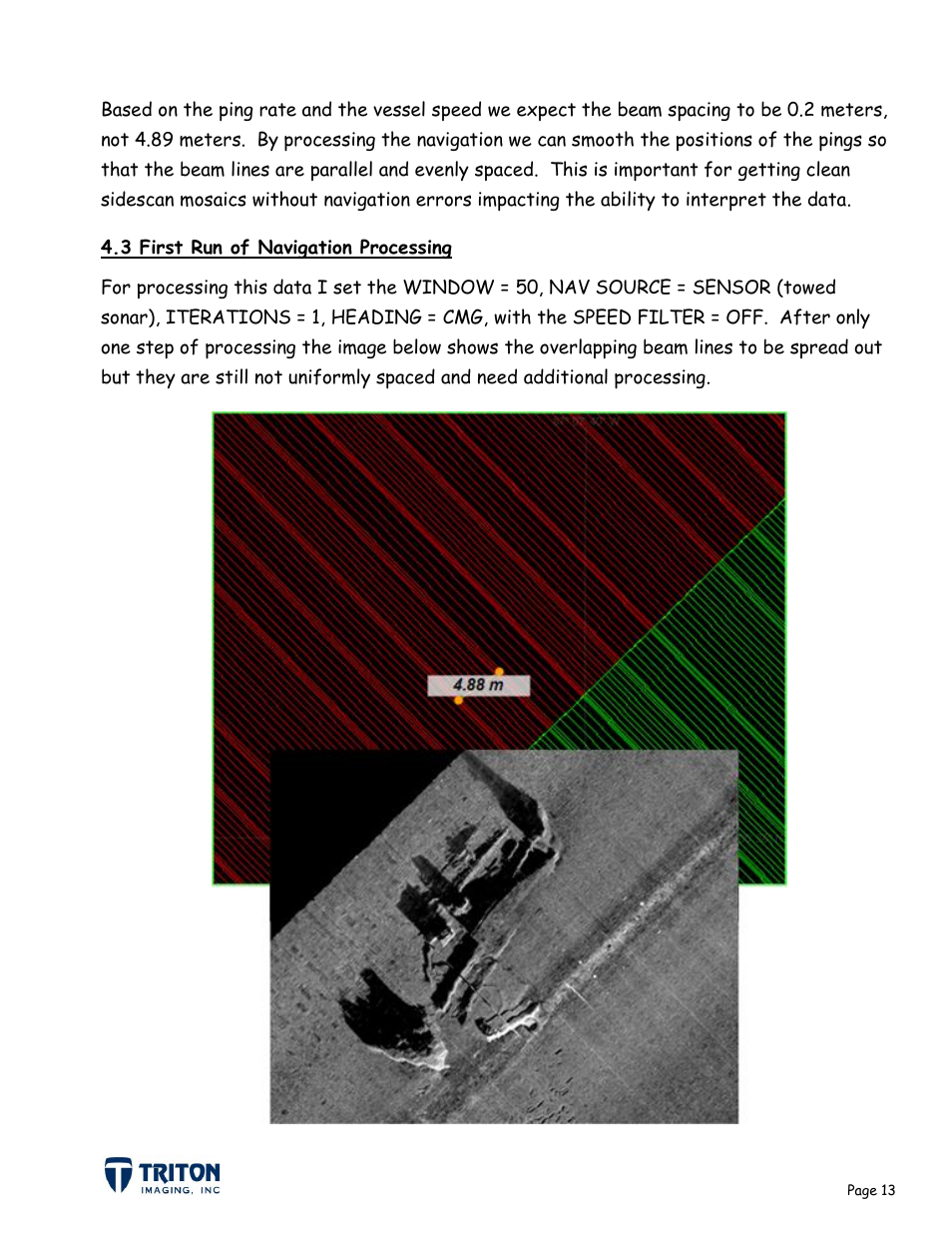 3 first run of navigation processing | Triton Navigation User Manual | Page 16 / 21