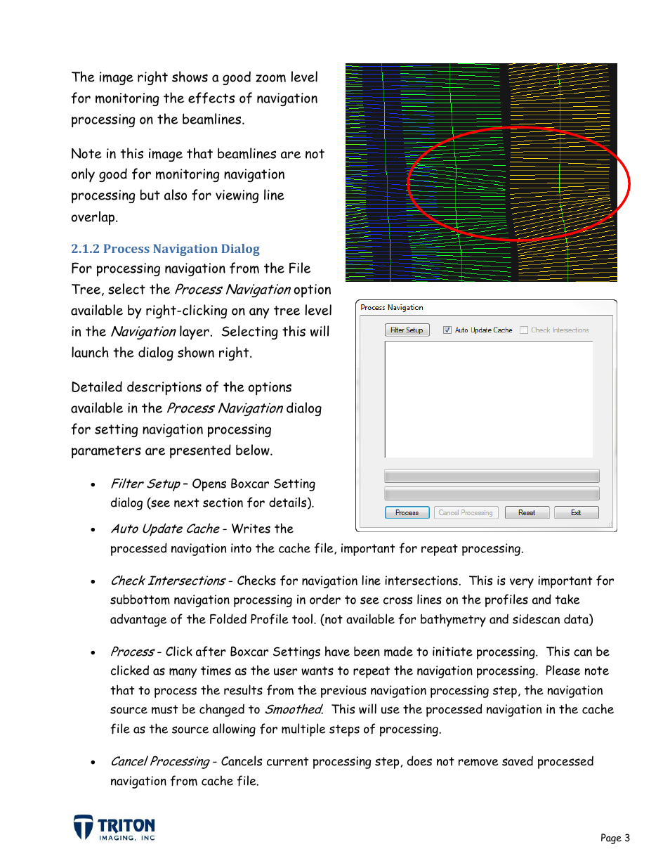 2 process navigation dialog | Triton Navigation User Manual | Page 6 / 21