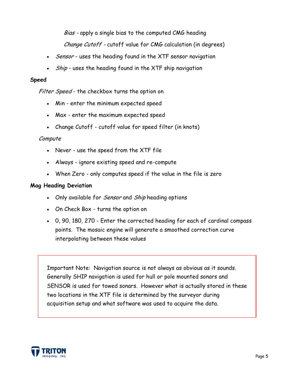 Triton Navigation User Manual | Page 8 / 21