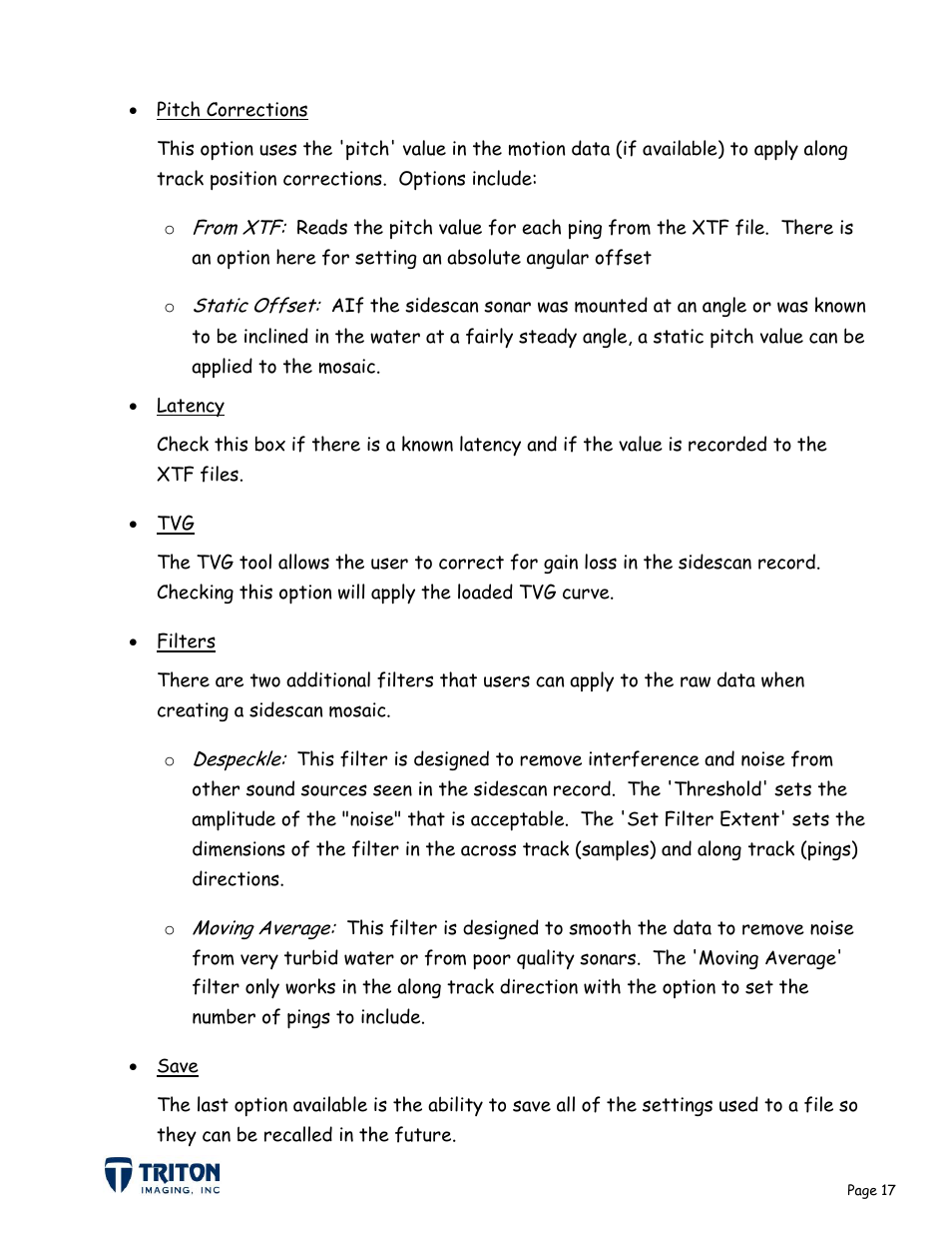 Triton Sidescan User Manual | Page 20 / 28