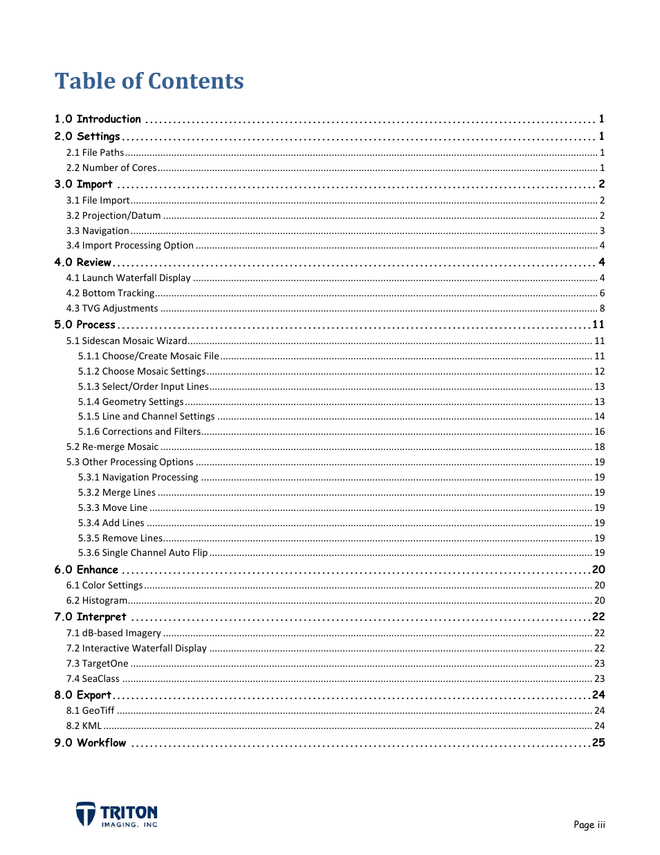 Triton Sidescan User Manual | Page 3 / 28