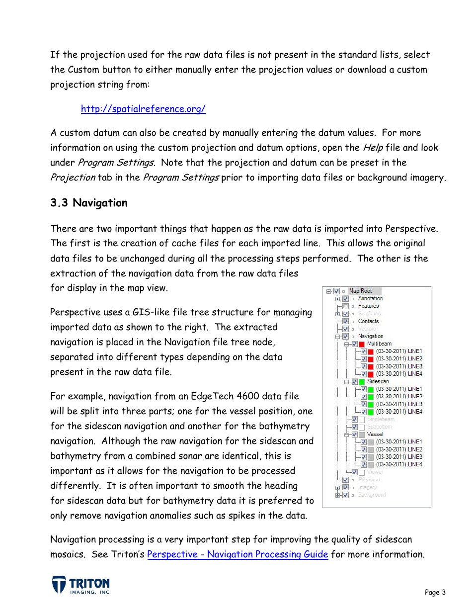 3 navigation | Triton Sidescan User Manual | Page 6 / 28