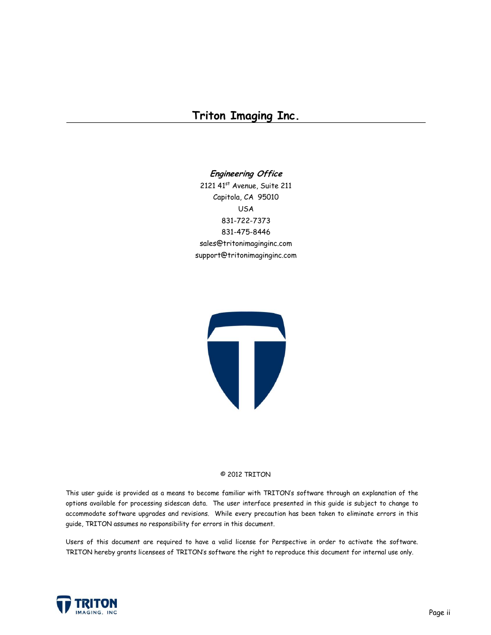 Triton imaging inc | Triton Point Features User Manual | Page 2 / 8