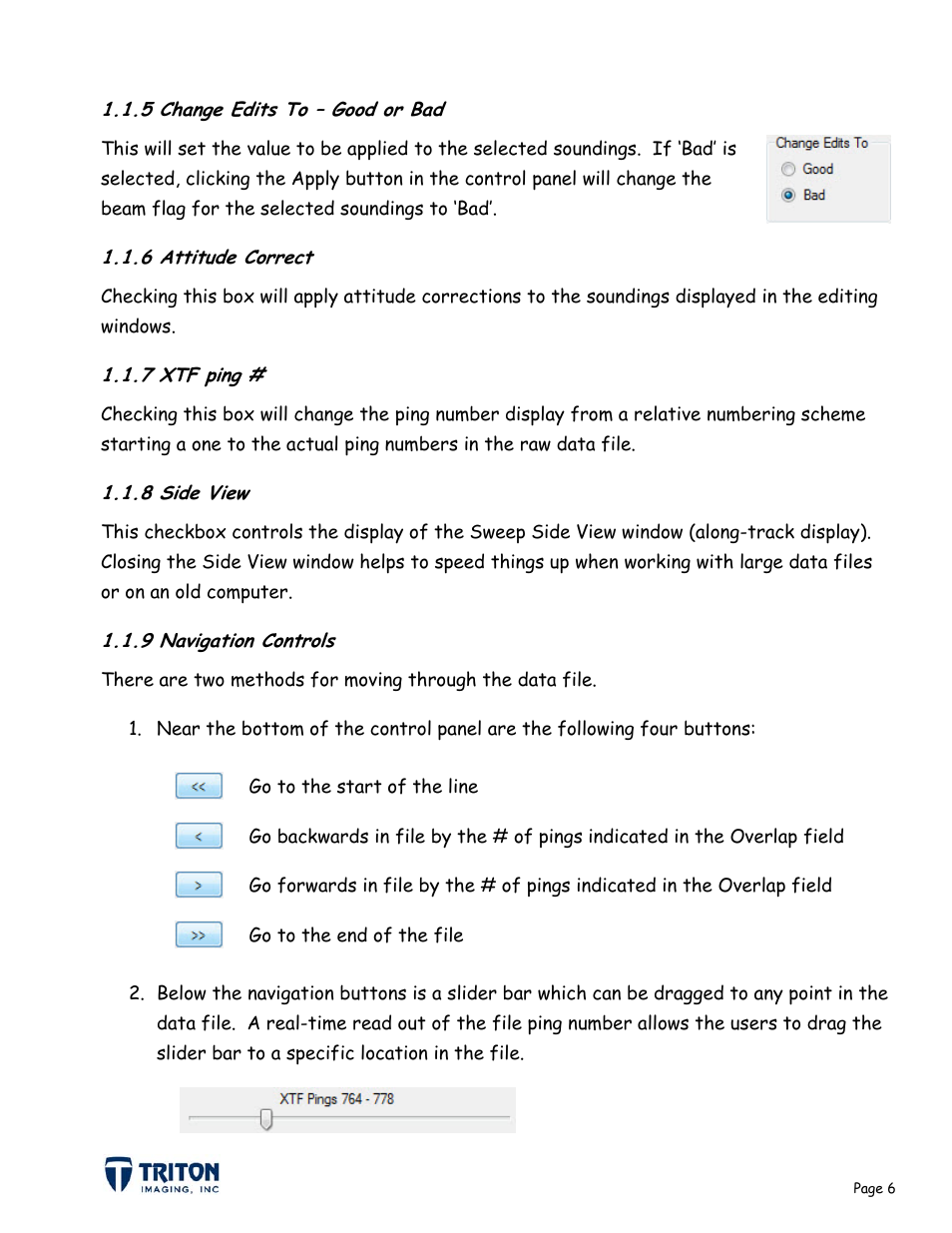 Triton Bathymetry Swath Editor User Manual | Page 9 / 15