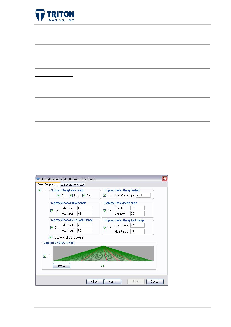 8 beam suppression | Triton Perspective User Manual | Page 103 / 195