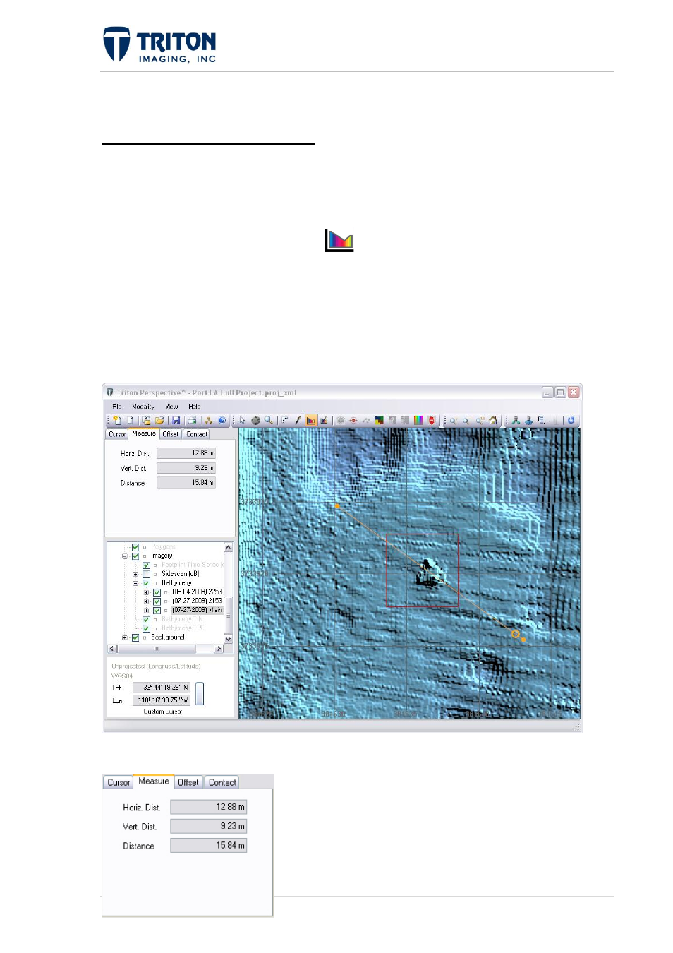 Nterpretation, Ptions, 1 bathy profile | Triton Perspective User Manual | Page 126 / 195