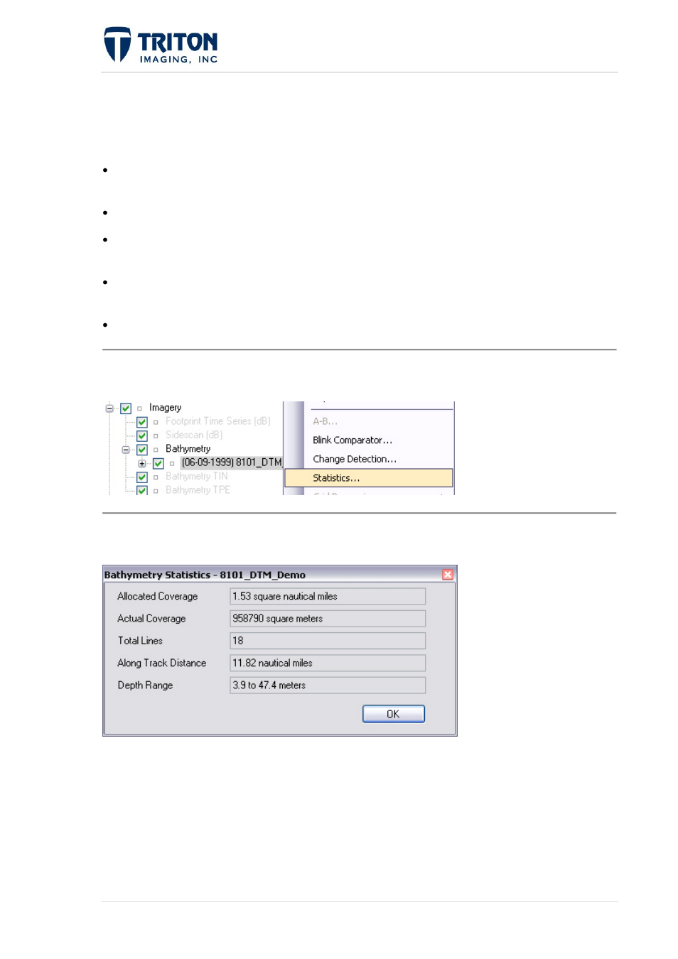 5 bathy statistics | Triton Perspective User Manual | Page 133 / 195