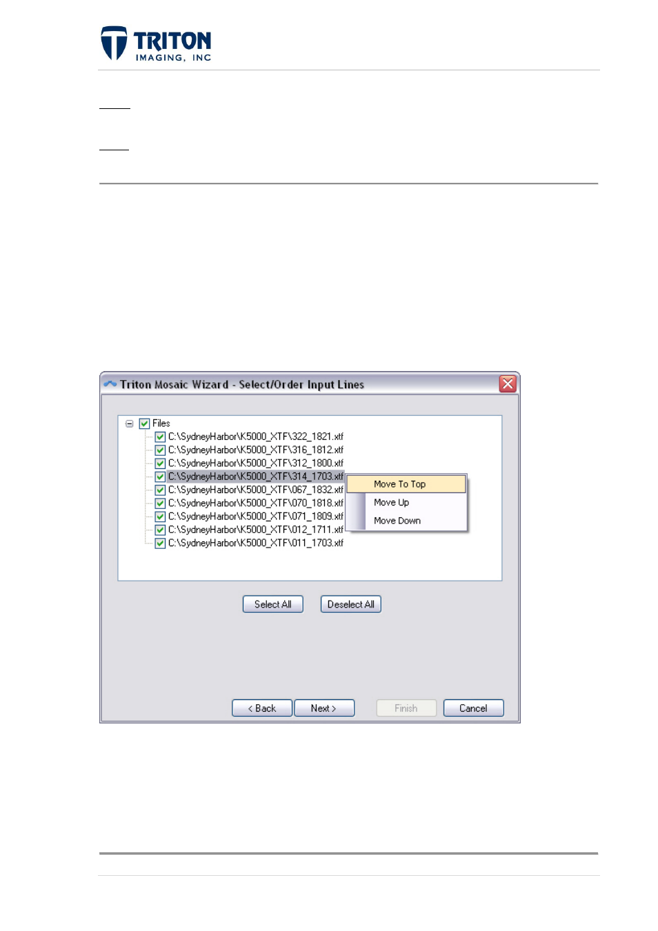 5 select/order input lines | Triton Perspective User Manual | Page 140 / 195