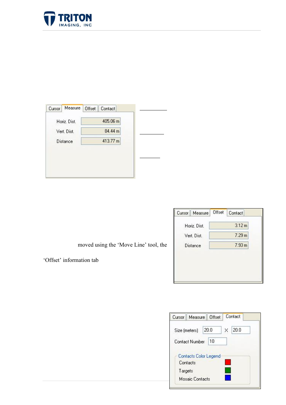 3 offset tab, 4 contact tab | Triton Perspective User Manual | Page 15 / 195