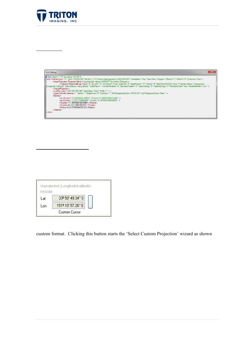 Ustom, Ursor, 4 custom cursor | Triton Perspective User Manual | Page 38 / 195