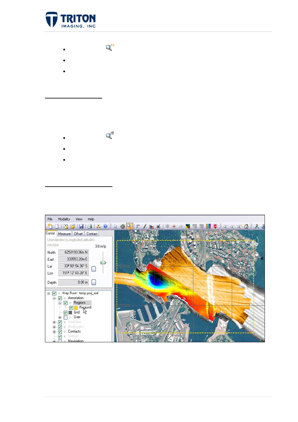 5 zoom home, 6 zoom to region | Triton Perspective User Manual | Page 42 / 195