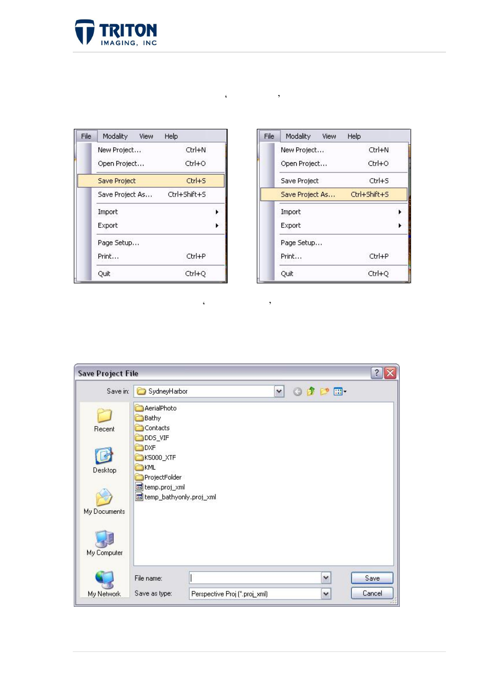 3 save project | Triton Perspective User Manual | Page 64 / 195