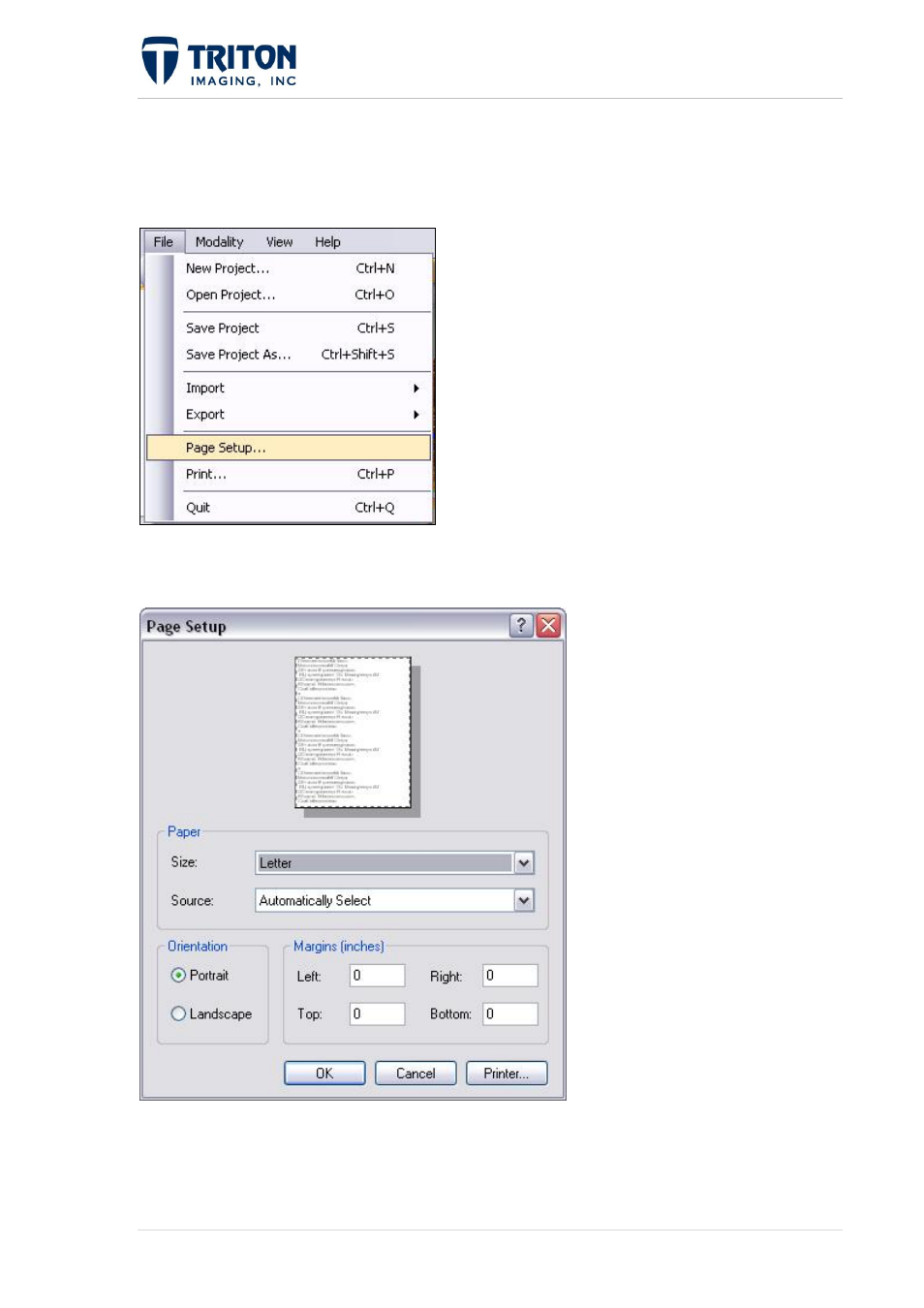 6 page setup | Triton Perspective User Manual | Page 66 / 195