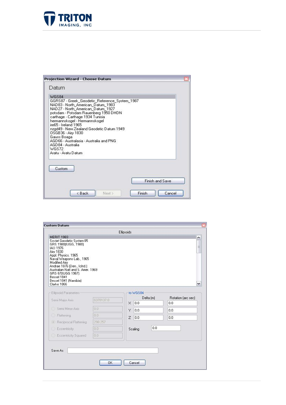 4 custom datum | Triton Perspective User Manual | Page 79 / 195
