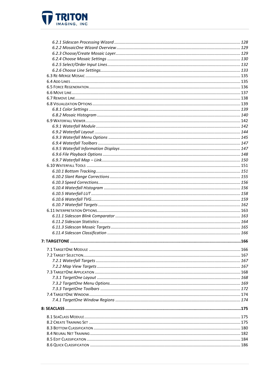 Triton Perspective User Manual | Page 8 / 195