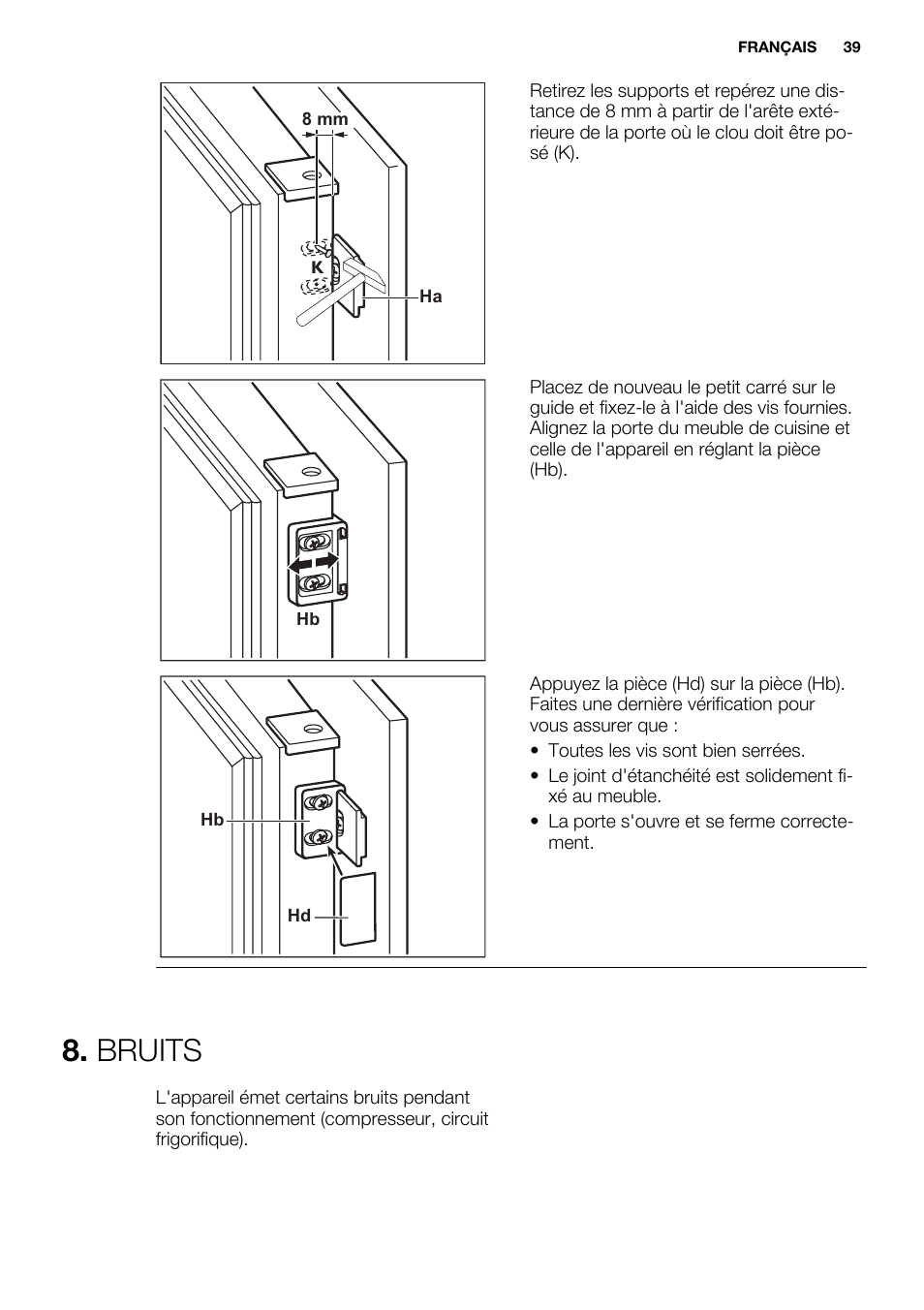 Bruits | Electrolux ENN2800BOW User Manual | Page 39 / 64