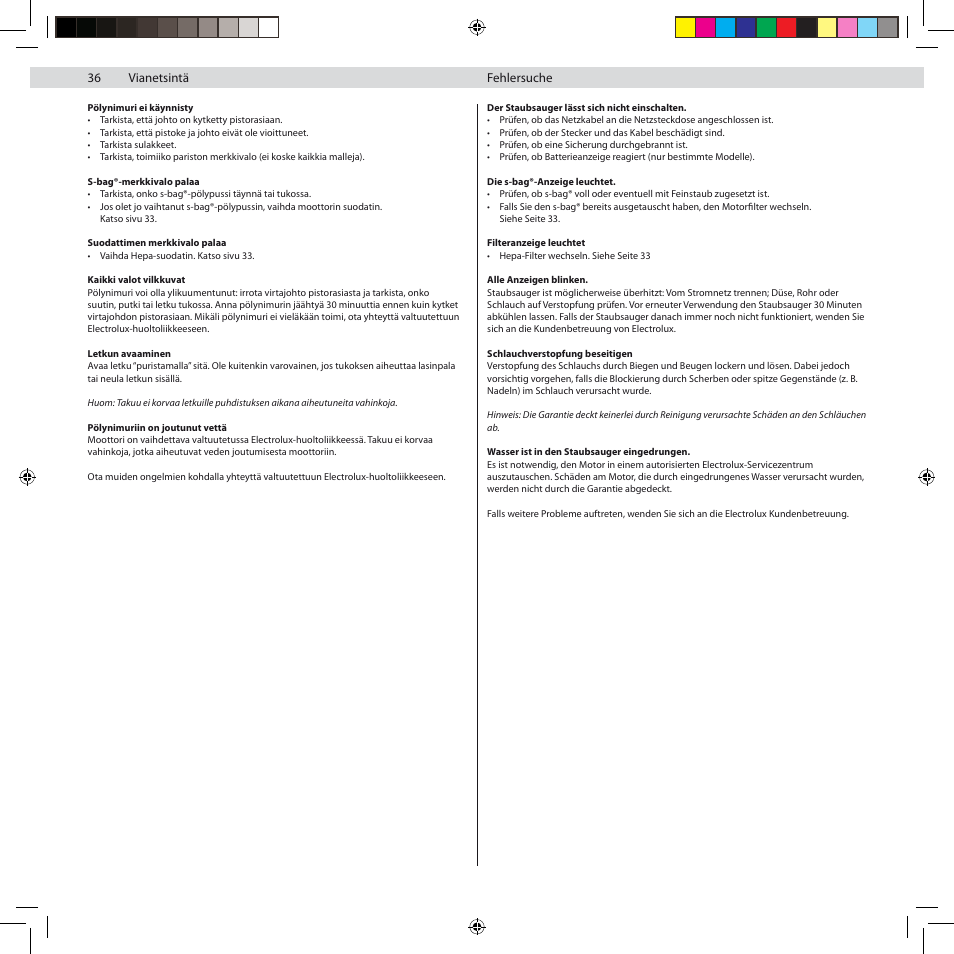 Electrolux ZG8800 User Manual | Page 42 / 96