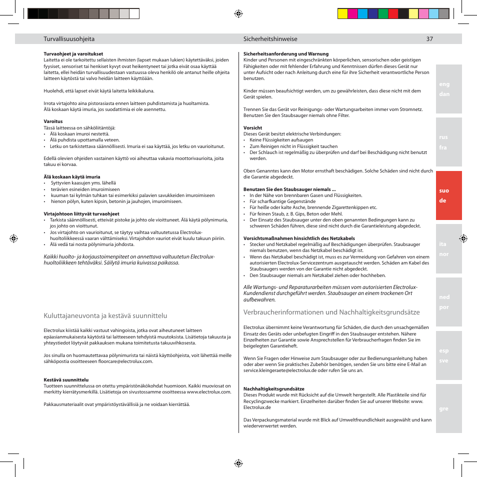 Electrolux ZG8800 User Manual | Page 43 / 96