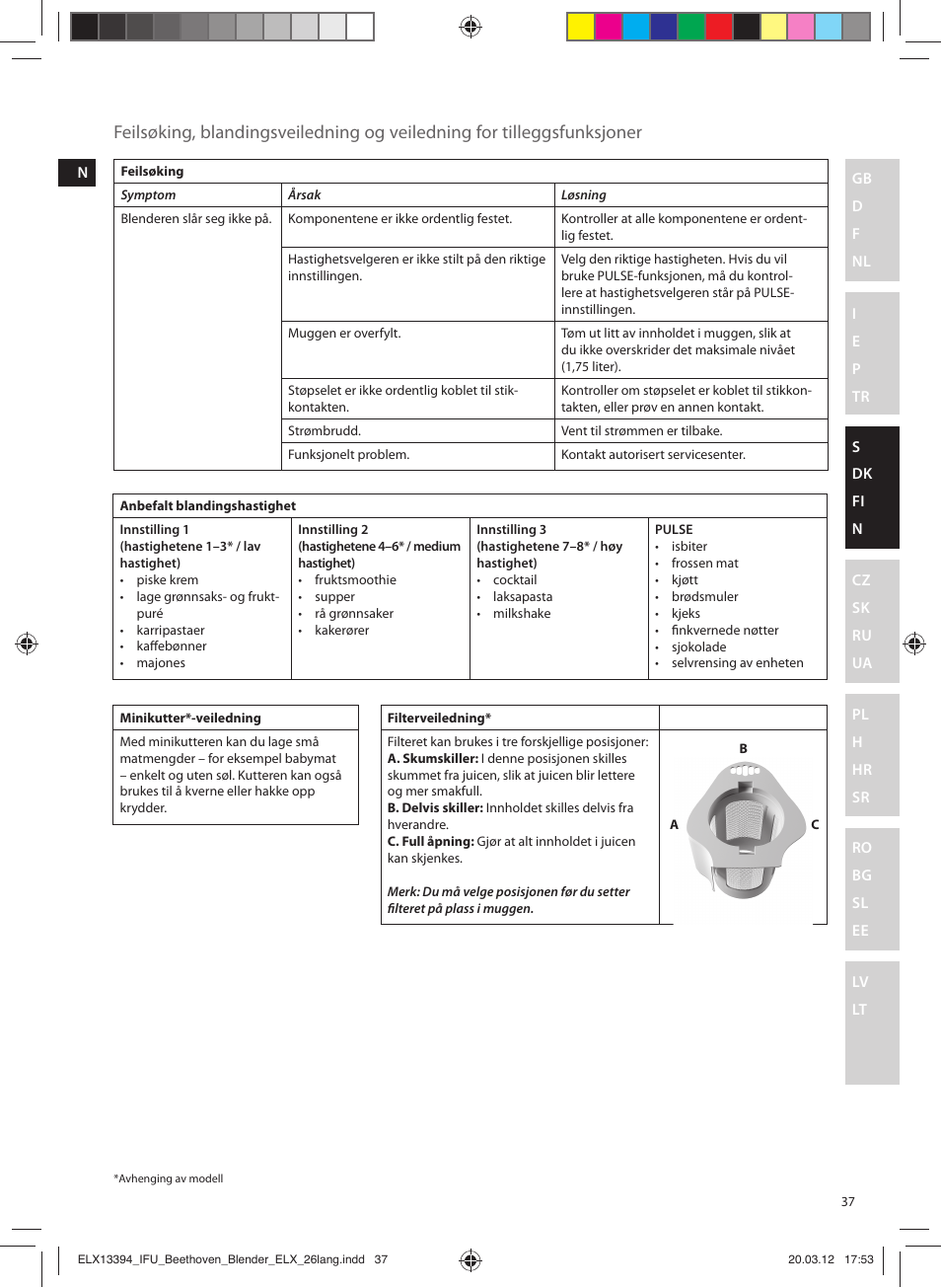Electrolux ESB4400 User Manual | Page 37 / 88