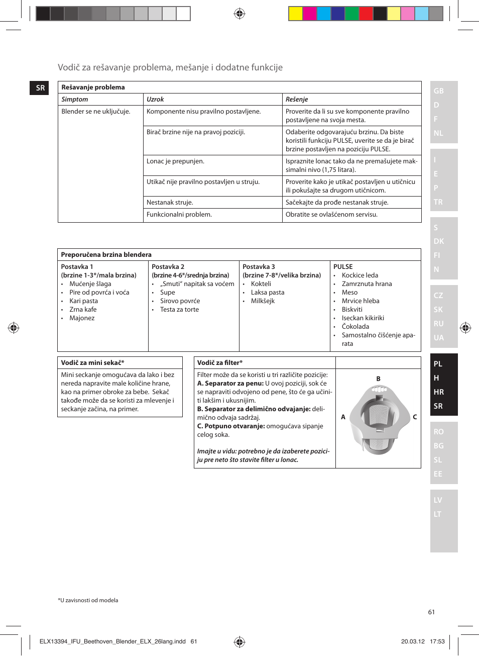 Electrolux ESB4400 User Manual | Page 61 / 88