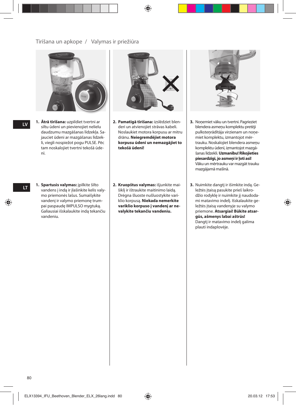 Tīrīšana un apkope / valymas ir priežiūra | Electrolux ESB4400 User Manual | Page 80 / 88