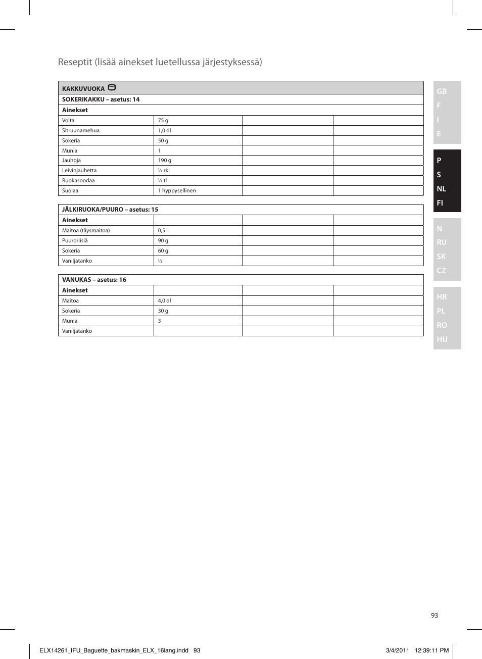 Electrolux EBM8000 User Manual | Page 93 / 192