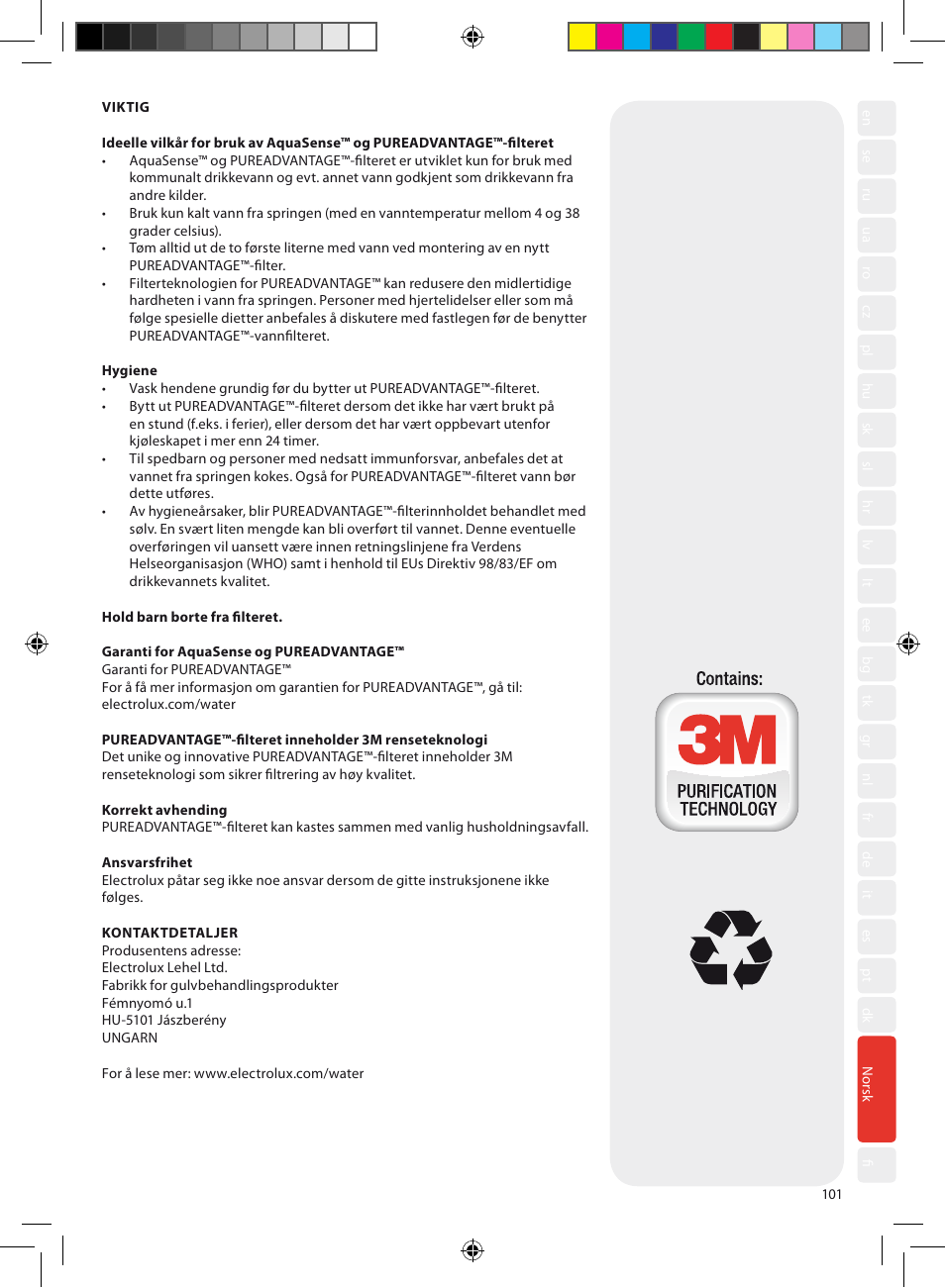 Electrolux EWFSJ4 User Manual | Page 103 / 112