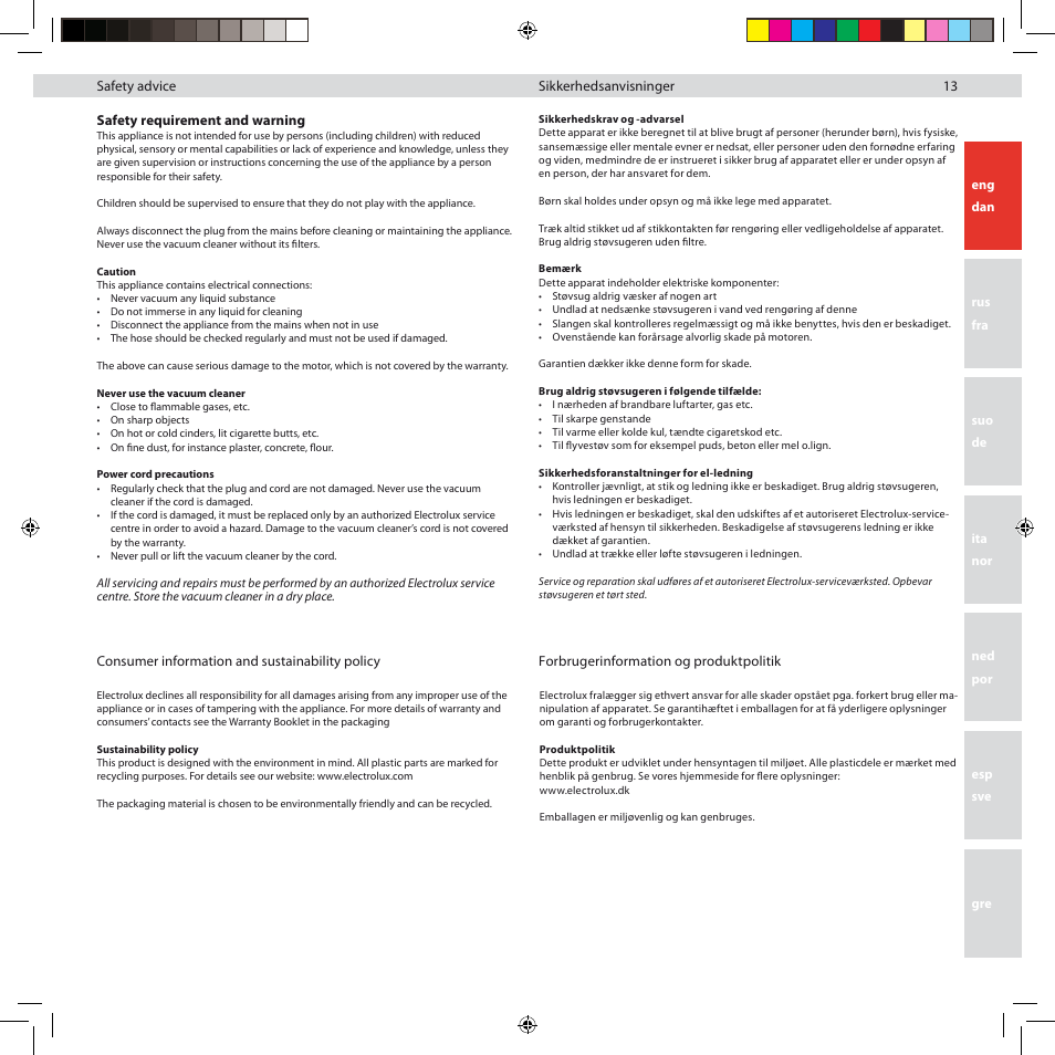 Electrolux ZUSG3901 User Manual | Page 19 / 96