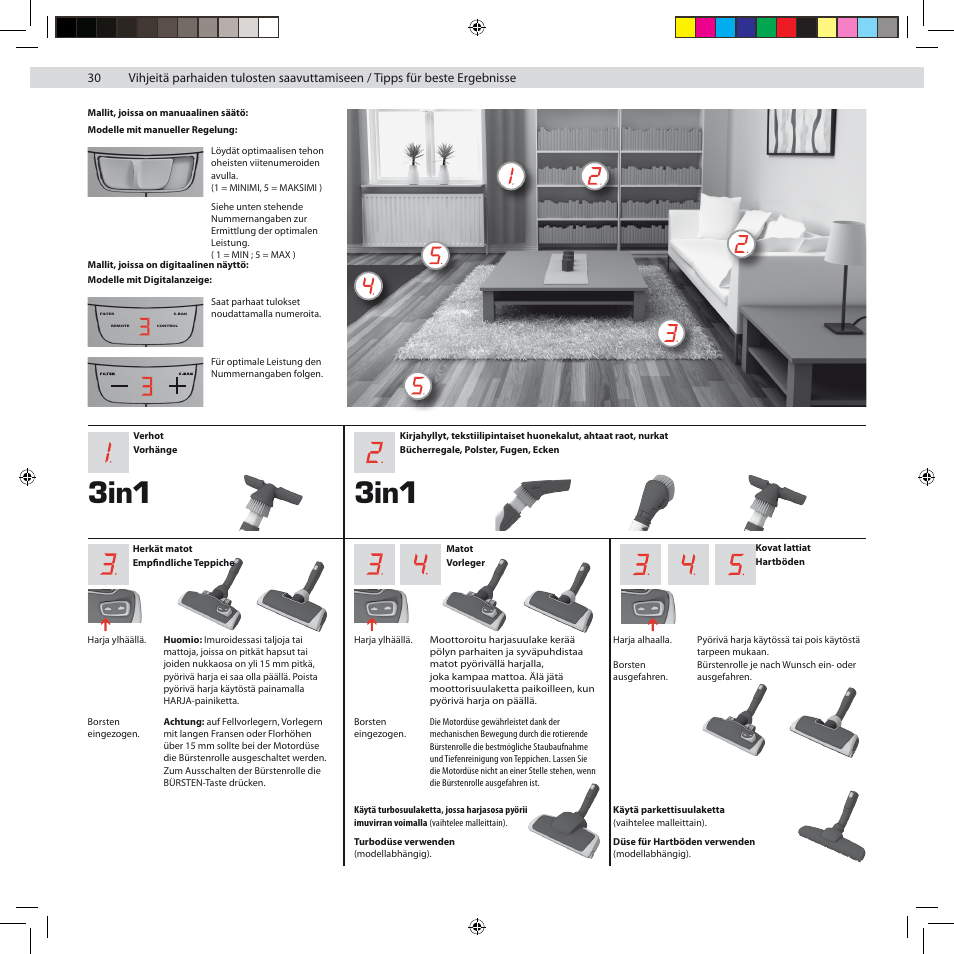 3in1 | Electrolux ZUSG3901 User Manual | Page 36 / 96