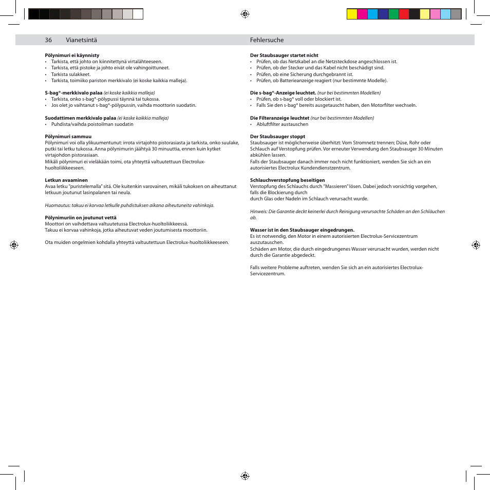 Electrolux ZUSG3901 User Manual | Page 42 / 96