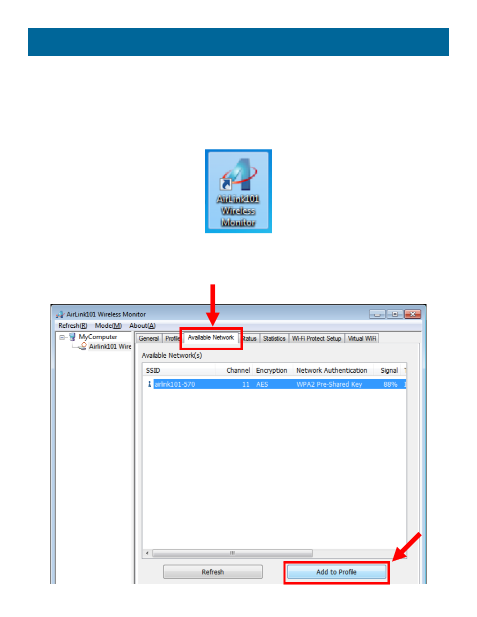 Connect to the wireless network | Airlink101 AWLL5088 User Manual | Page 7 / 10