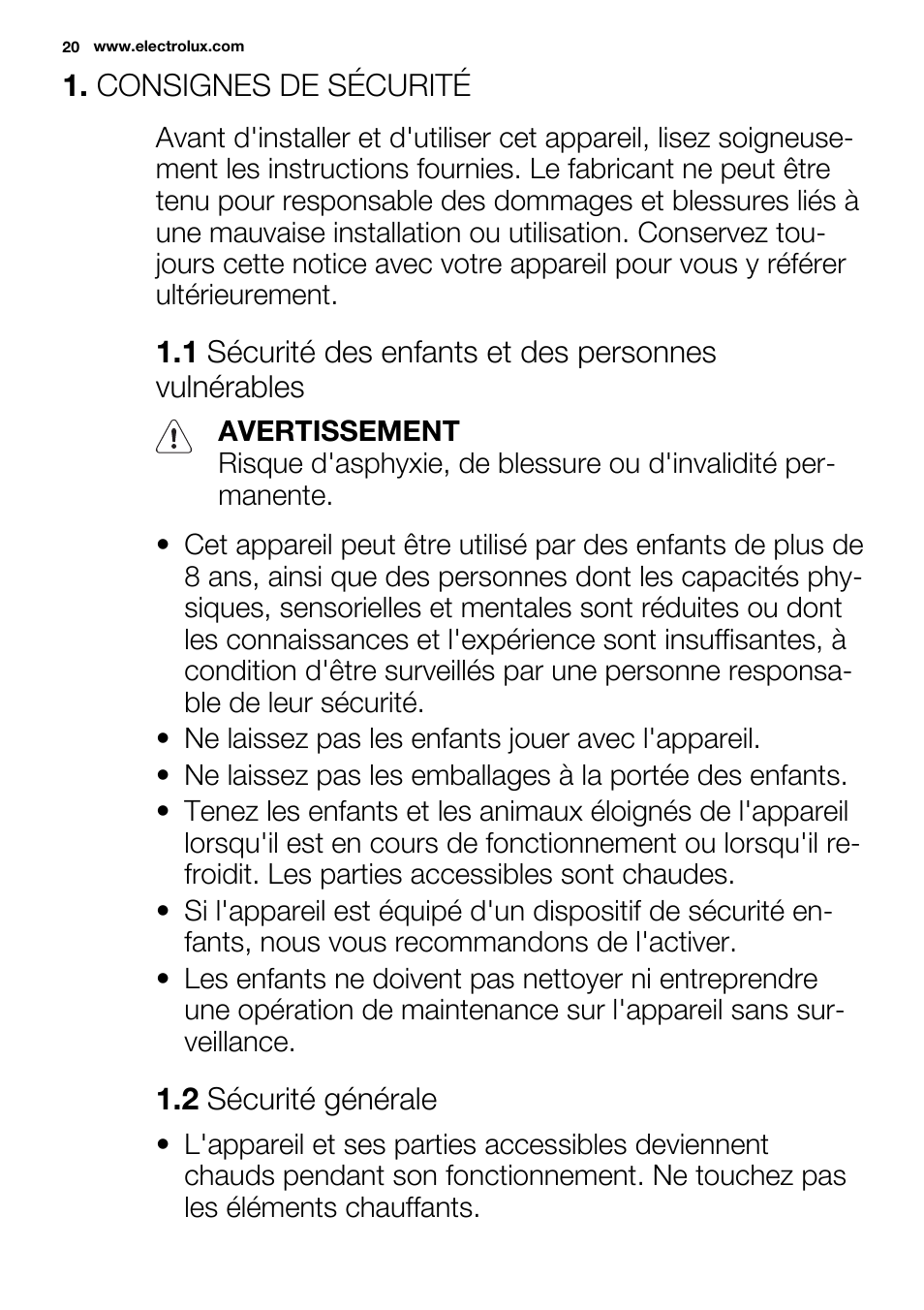 Electrolux EHI8742F9K User Manual | Page 20 / 76