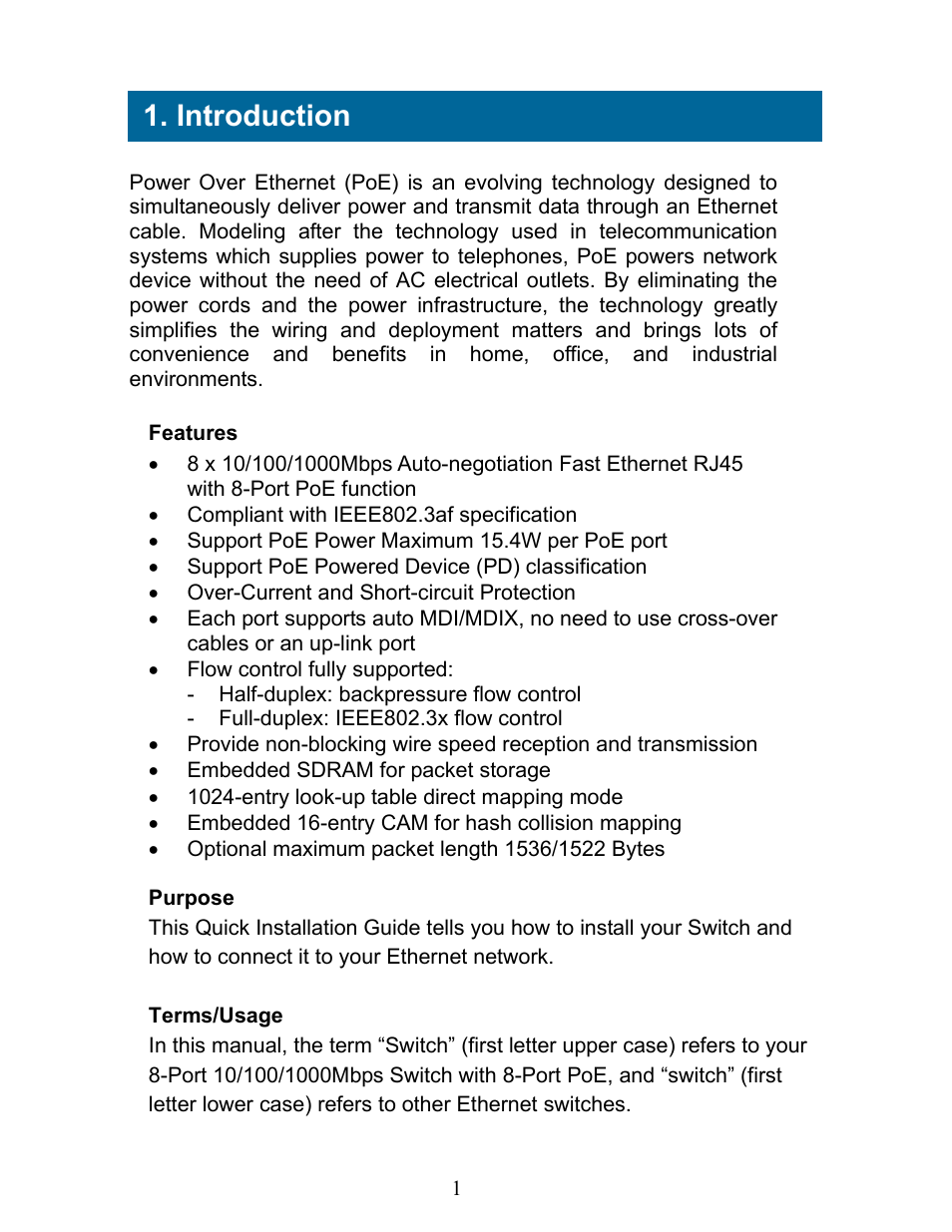 Introduction | Airlink101 AGSW808POE User Manual | Page 2 / 9