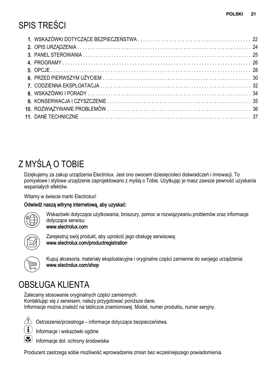 Electrolux ESL6810RA User Manual | Page 21 / 76