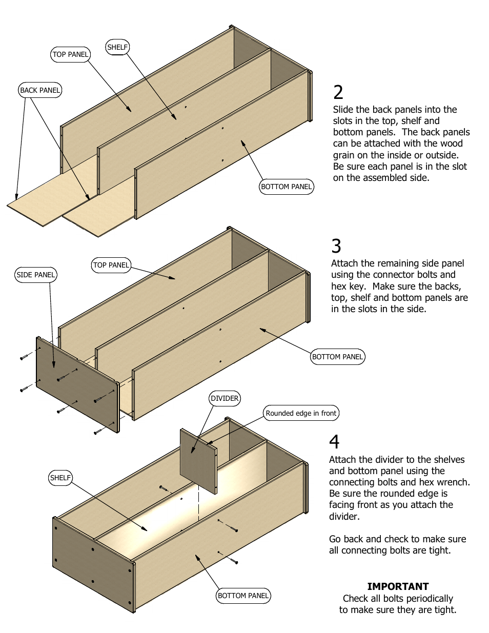 Steffy Wood Products 22" High Two Shelf Storage User Manual | Page 2 / 2
