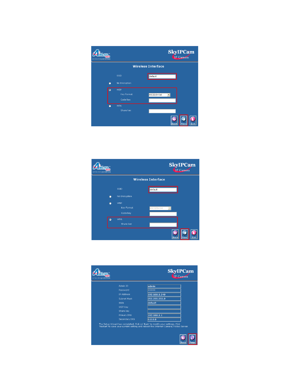 Wep wpa | Airlink101 AICAP650W User Manual | Page 9 / 17