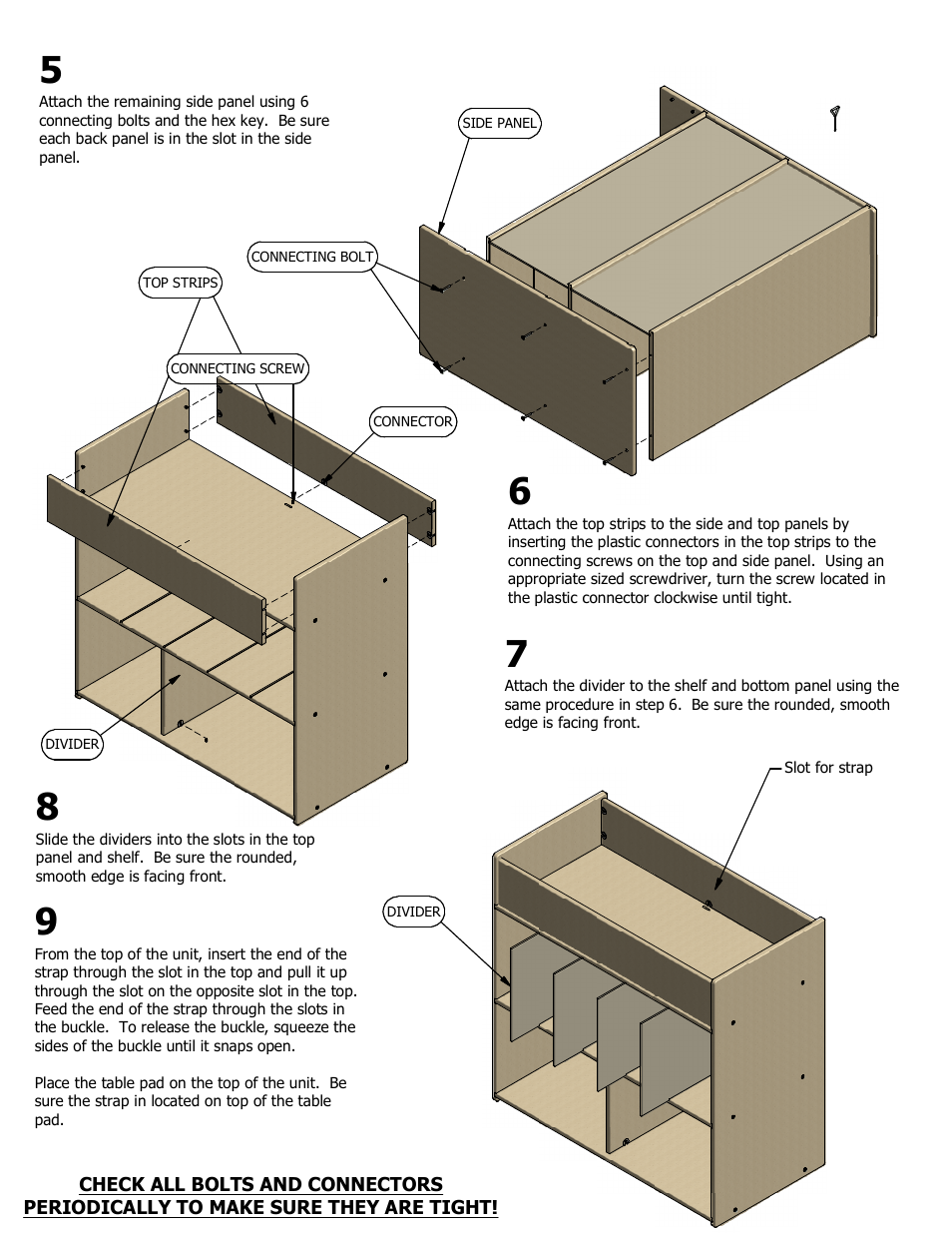 Steffy Wood Products Changing Table with Pad and Strap User Manual | Page 3 / 3