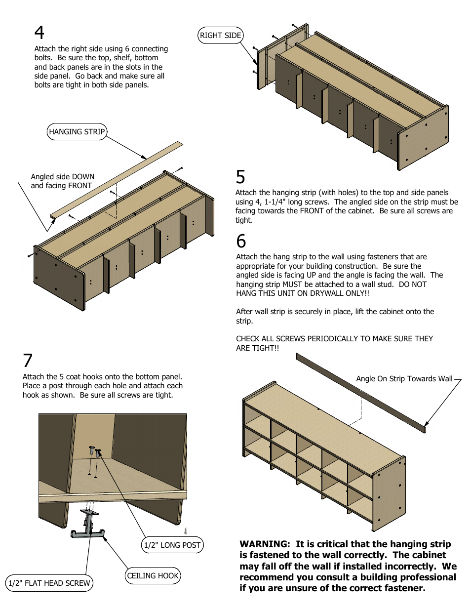 Steffy Wood Products Wall Locker User Manual | Page 2 / 2