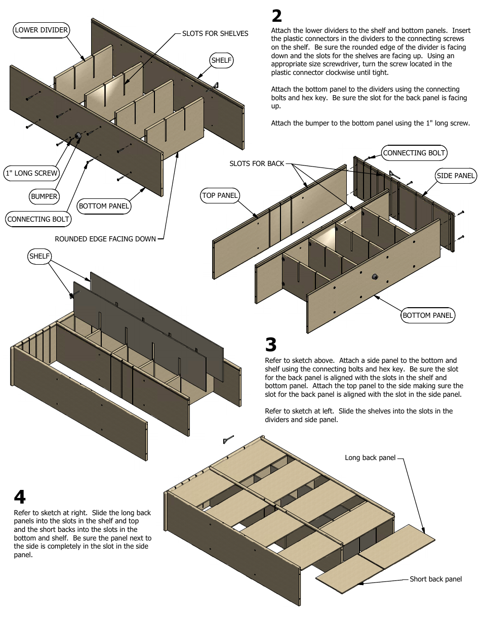 Steffy Wood Products Multi-Section Storage User Manual | Page 2 / 3