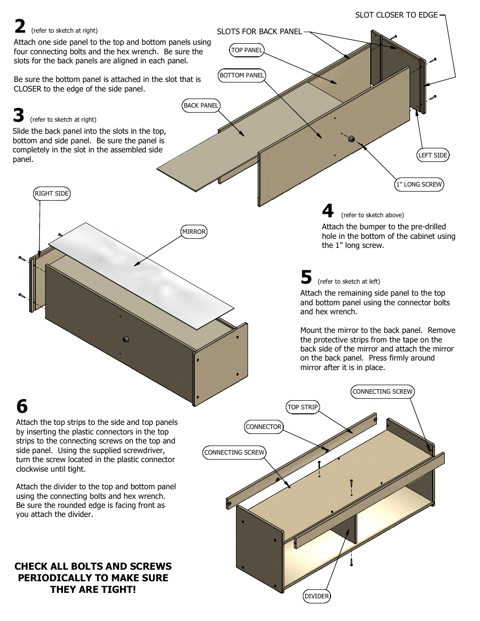 Steffy Wood Products Toddler Storage with Mirror Back User Manual | Page 2 / 2