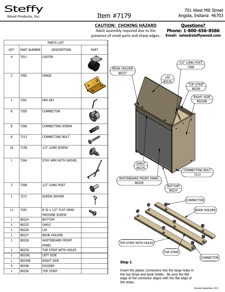 Steffy Wood Products Big Book Display User Manual | 3 pages