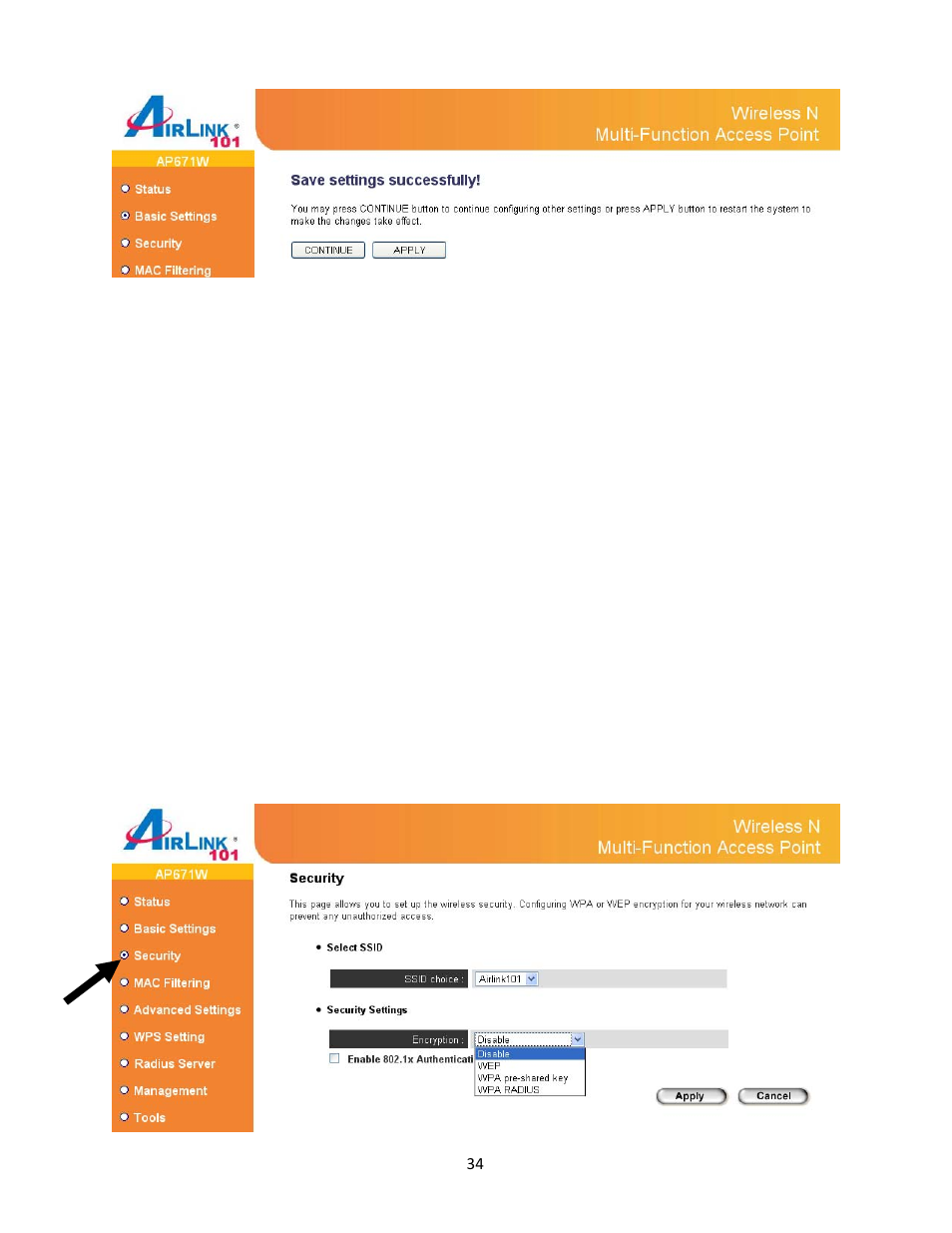 5 configure wireless security | Airlink101 Airlik 101 N300 User Manual | Page 35 / 56